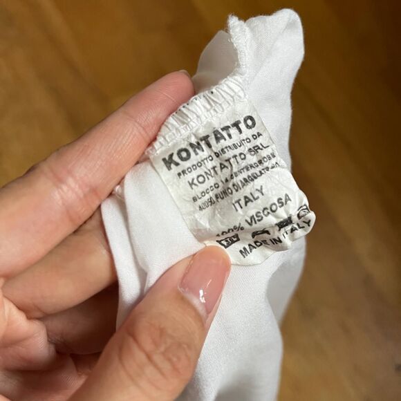 Vintage Y2K Semi-Sheer White High-low Tank from Kontatto (made in Italy) - Picture 7 of 8